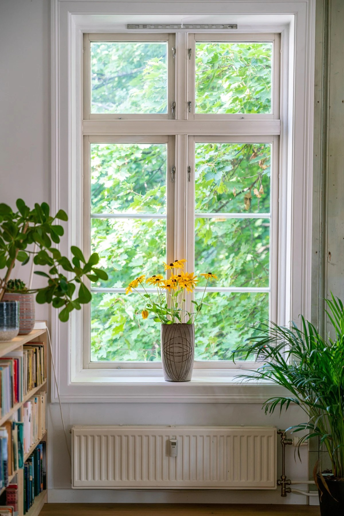 Fra boligens vindusflater har du ingen innsyn og nydelig utsyn mot grøntarealer og Akerselva (The windows look out to the river and trees in all directions) Galleribilde