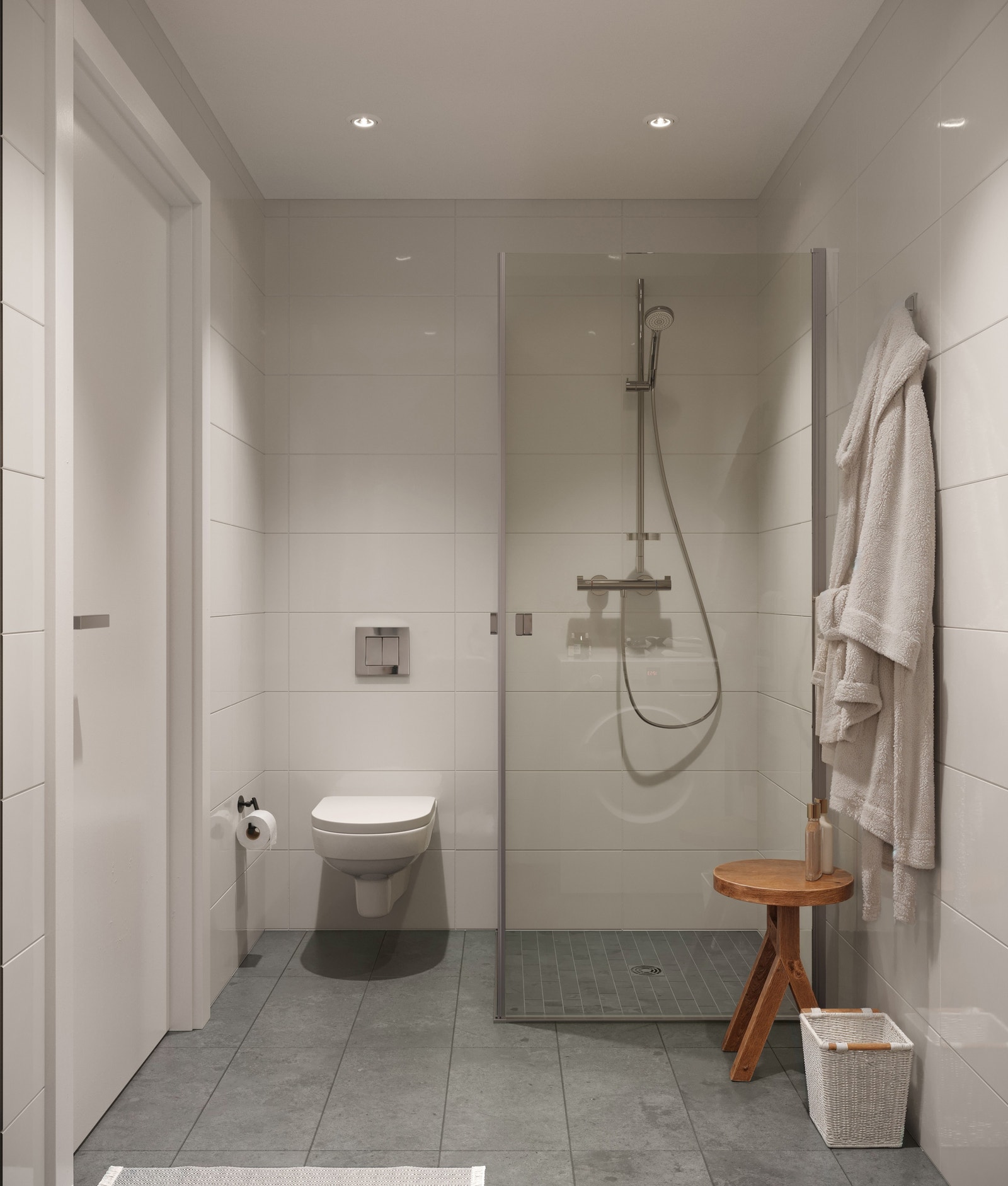 Illustrasjon av badet i leilighetene. Galleribilde