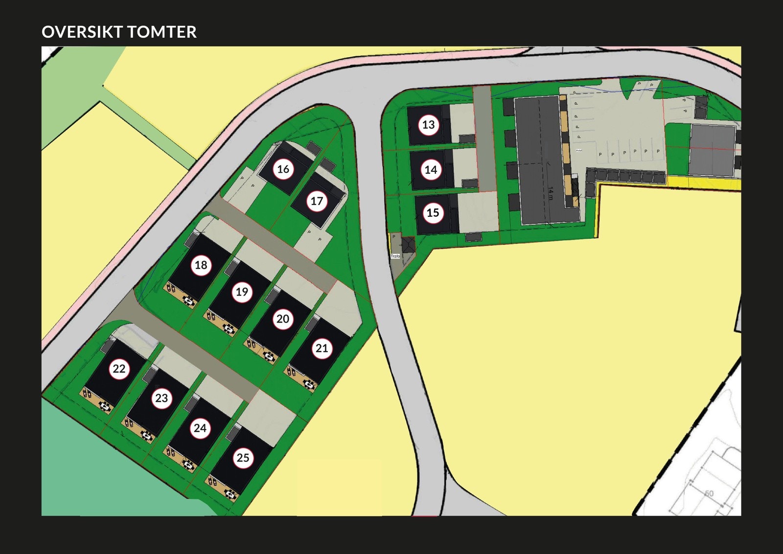 Oversikt tomtekart Galleribilde