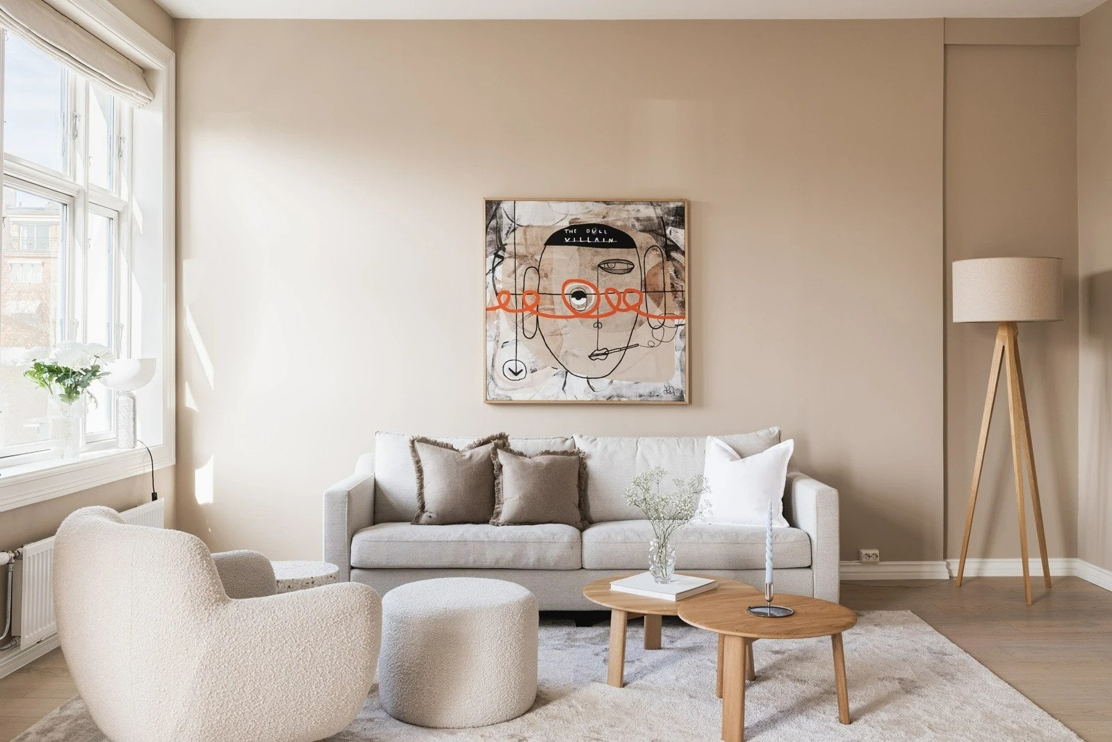 Sofaområde. Sofaen i dag er treseters med sjeselong som vist på neste bilde Galleribilde