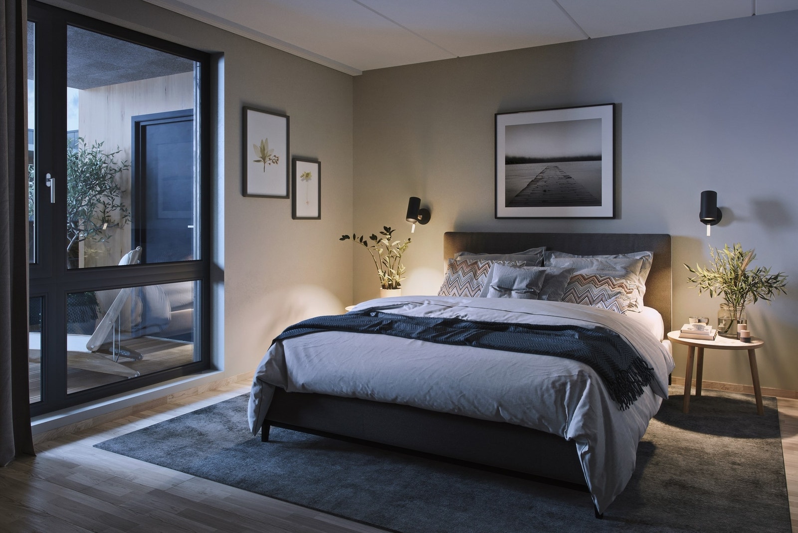 Det er gode soverom av fin størrelse. Illustrasjon - avvik vil forekomme. Det leveres bl.a. enstavs eikeparkett. Galleribilde