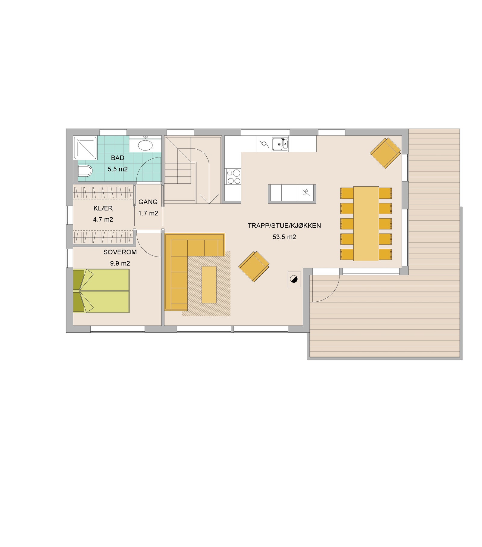 Planløsning 2.etg. Galleribilde