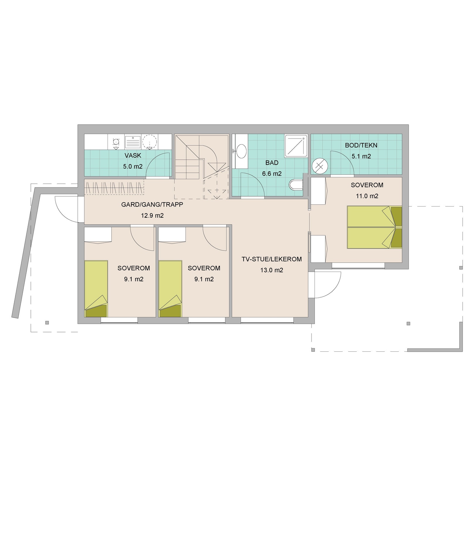 Planløsning 1.etg. Galleribilde