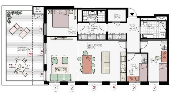 Prospekttegning Galleribilde