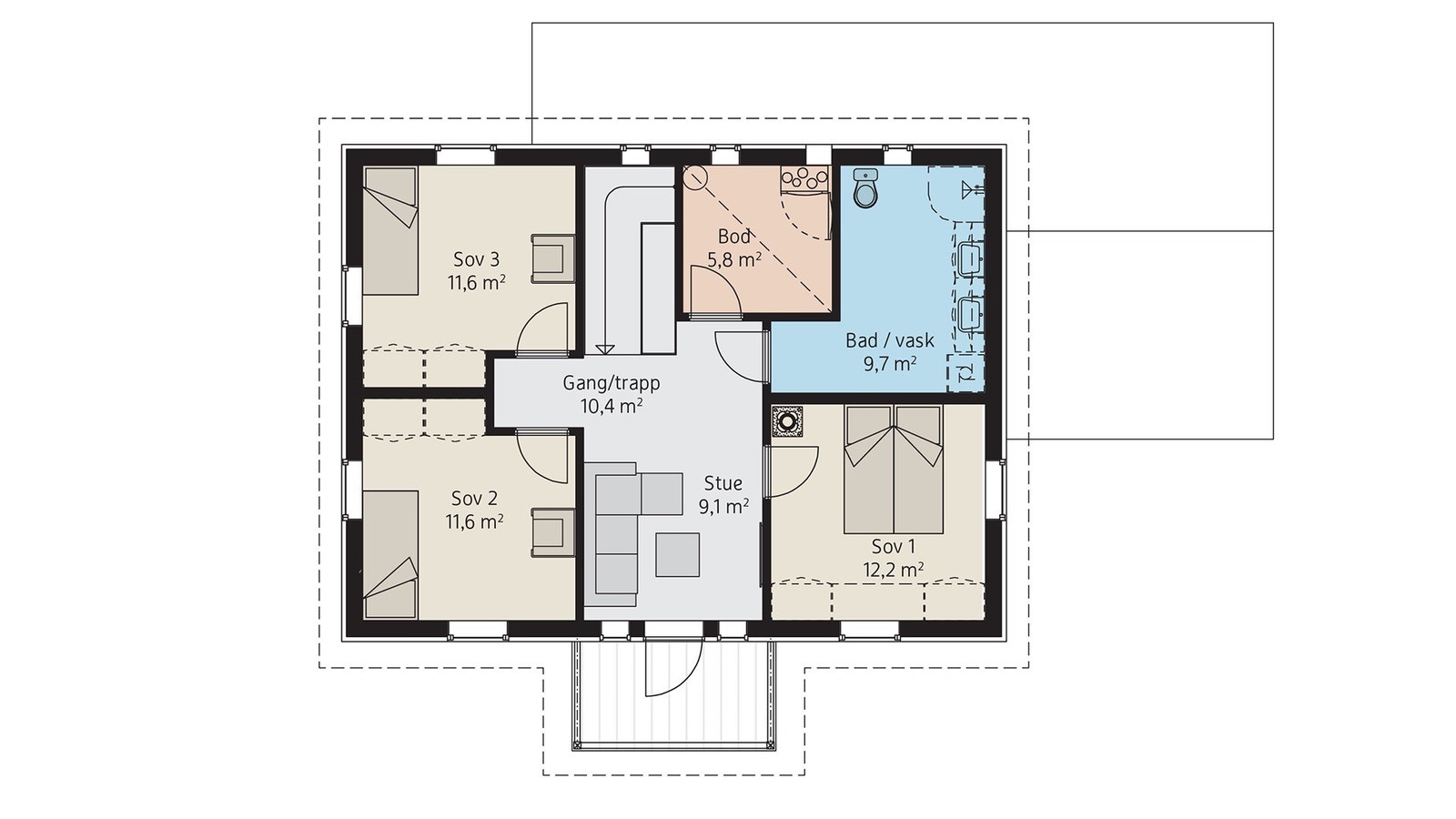Plantegning 2 etg Galleribilde