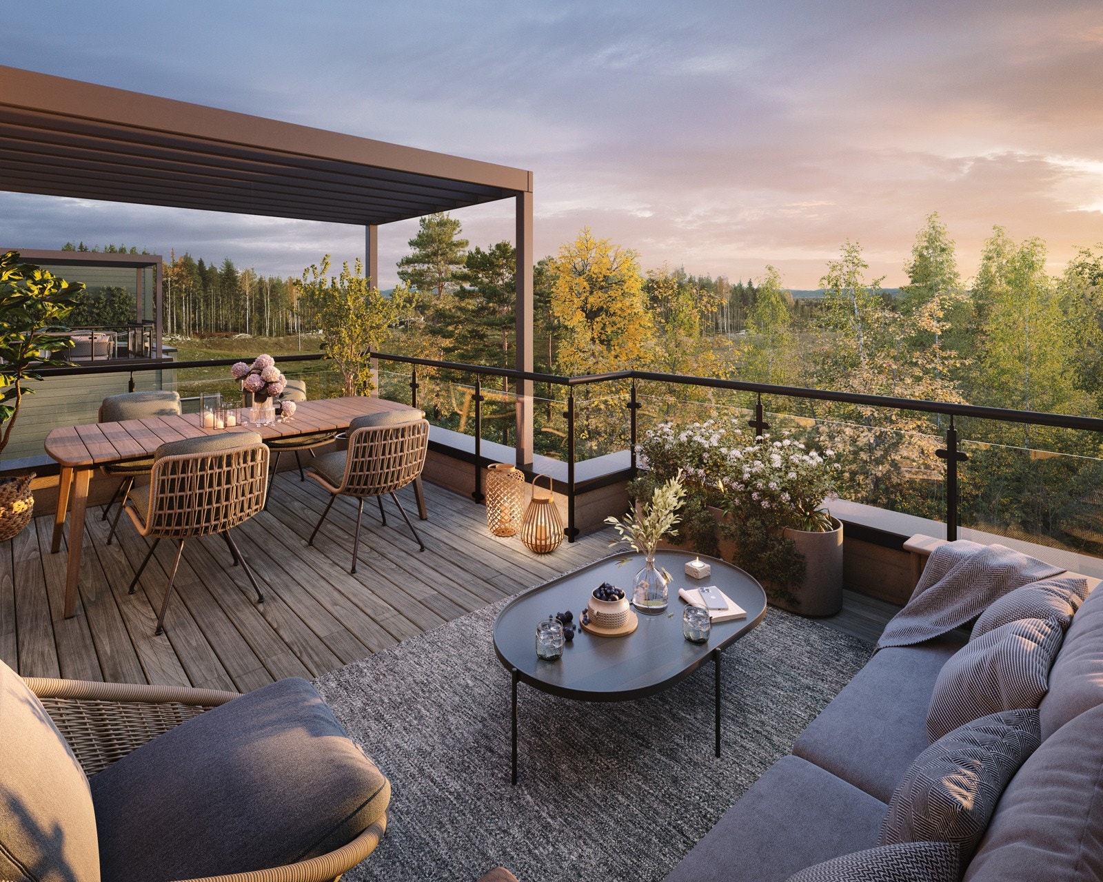 Herlig takterrasse som ligger vestvendt Galleribilde