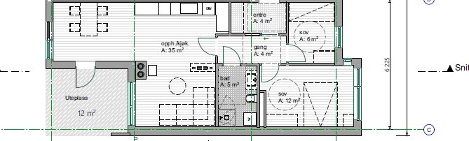 Plantegning A-1 - 2D Galleribilde
