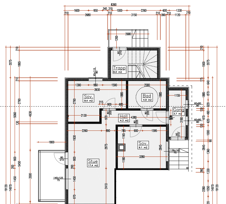 Plantegning leilighet 1. Galleribilde