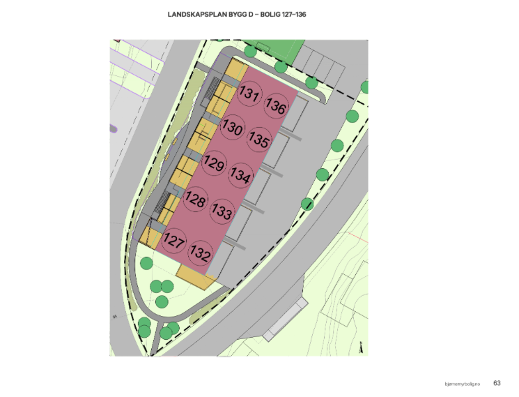 Bygg D - Landskapsplan Galleribilde