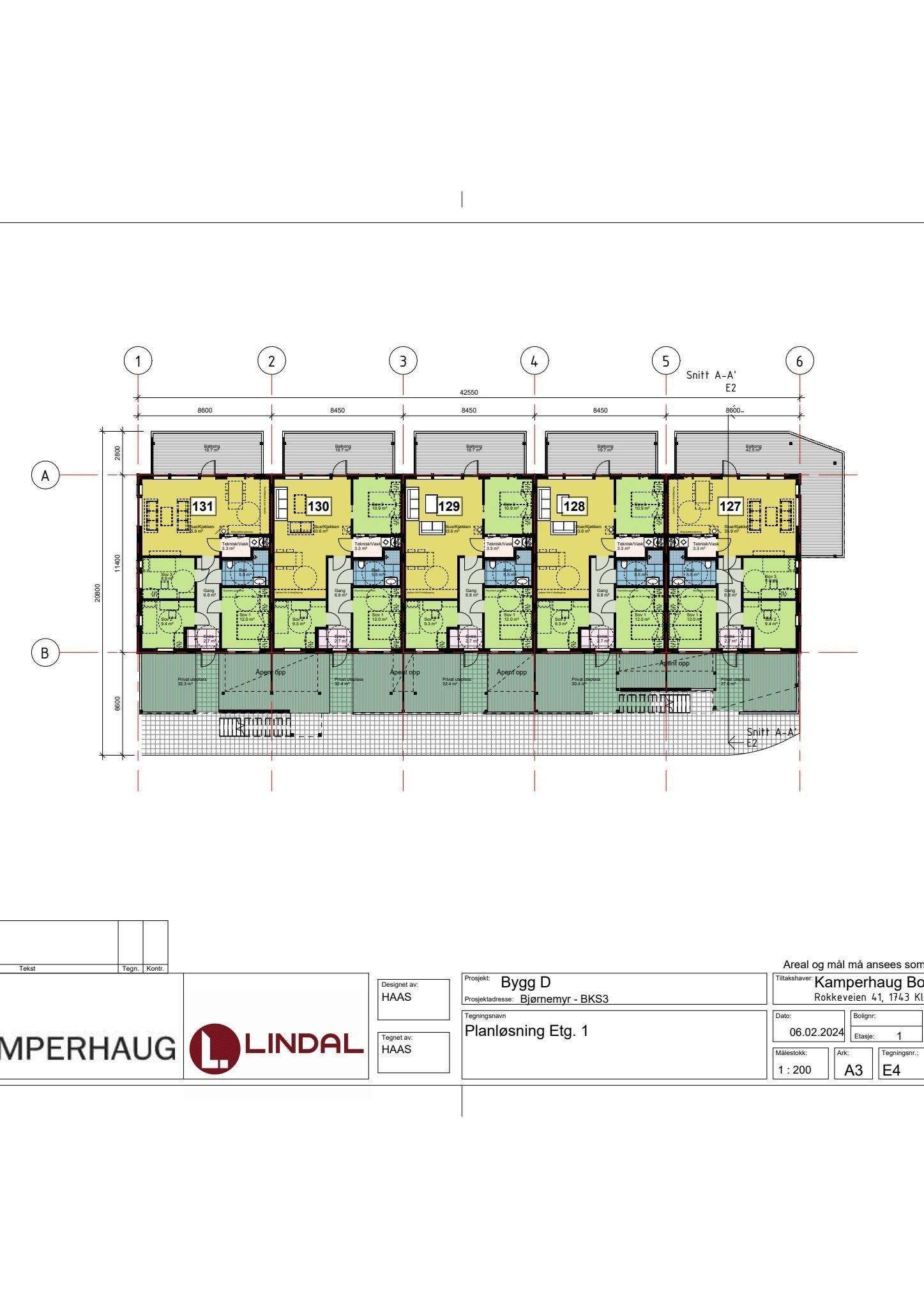 Bygg D - Planløsninger 1.etg. Galleribilde