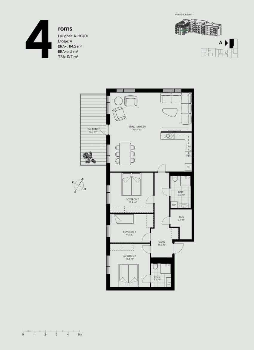 Plantegning A401 Galleribilde