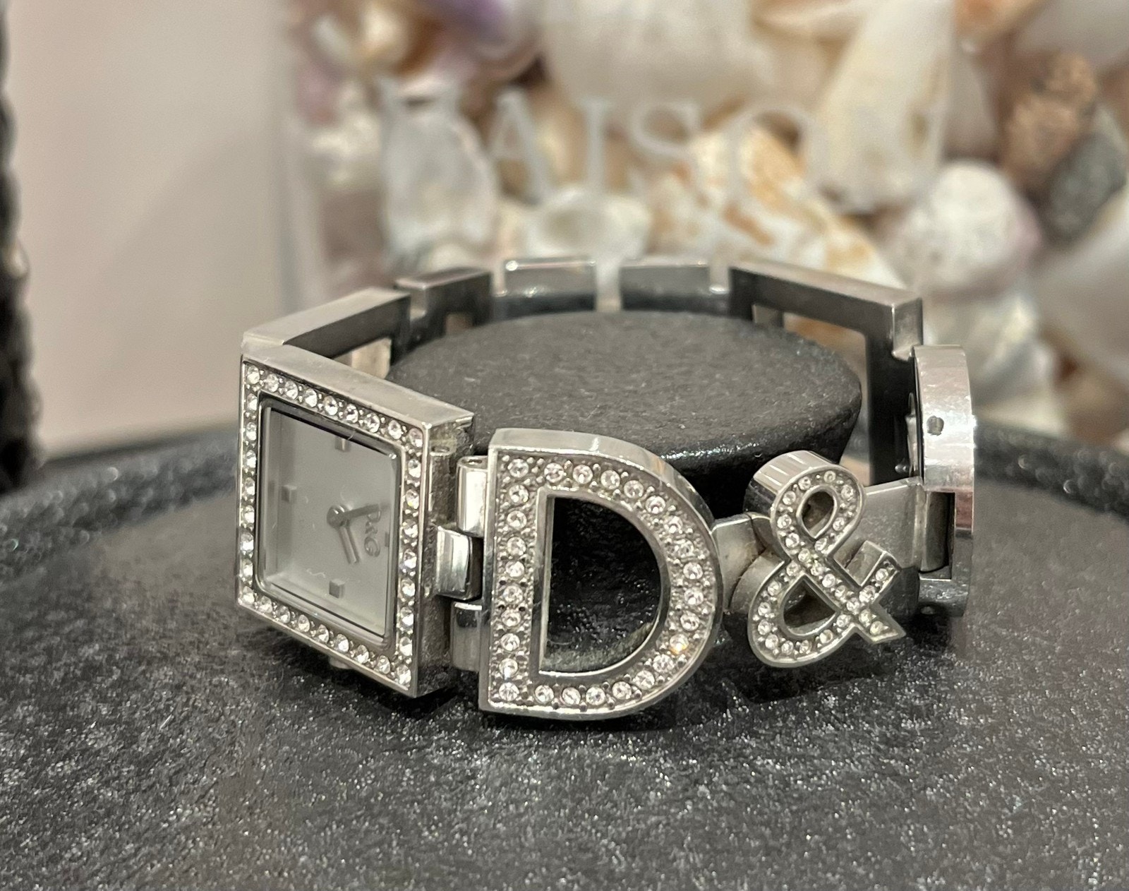 D&G Dolce & Gabbana NIGHT & DAY Crystal Stone Bracelet Watch