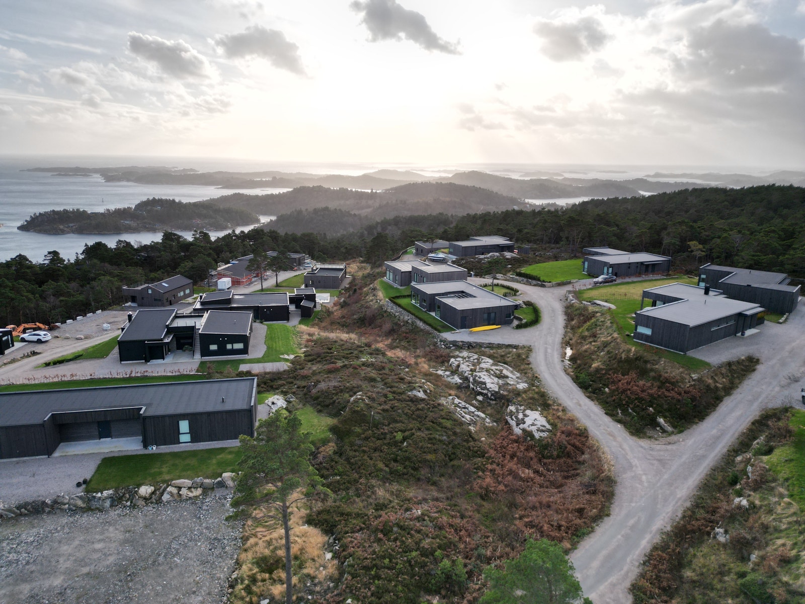 Dronebilde hytteområdet Galleribilde