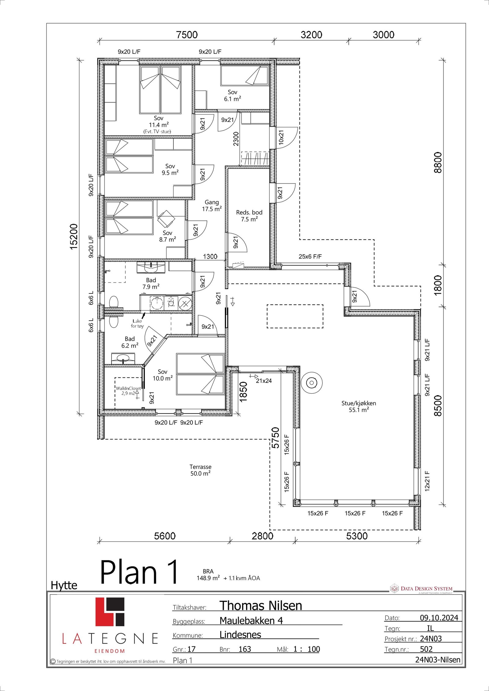 Maulebakken 4 Plantegning Galleribilde