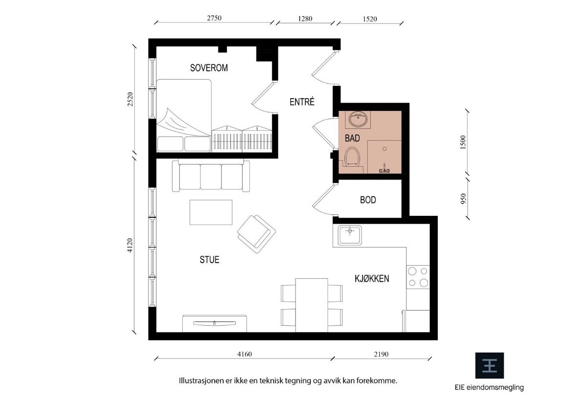 Optimal planløsning Galleribilde