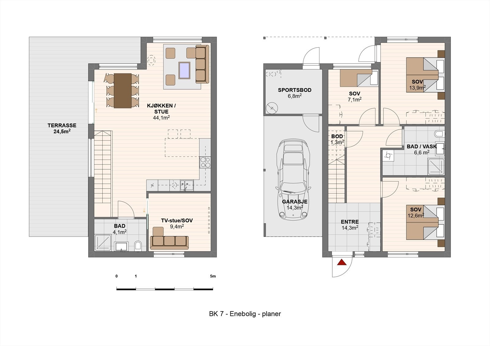 BK7 enebolig Galleribilde