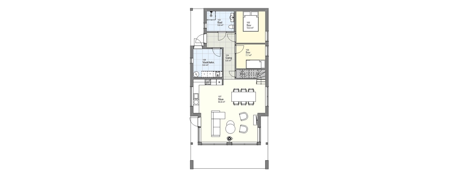 1.etg Njardarheim 7 Galleribilde