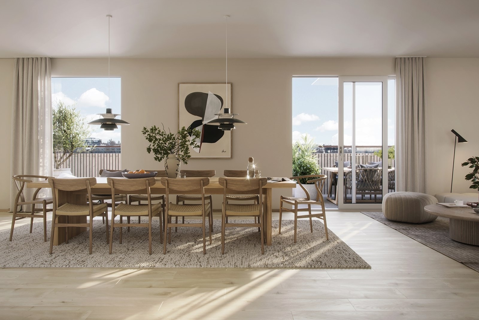 I bygget er det leiligheter fra 38kvm. til store toppleiligheter med privat takterrasse Galleribilde