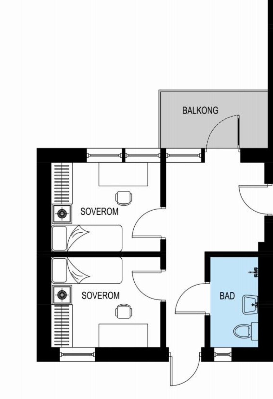 tegning for hybel Galleribilde