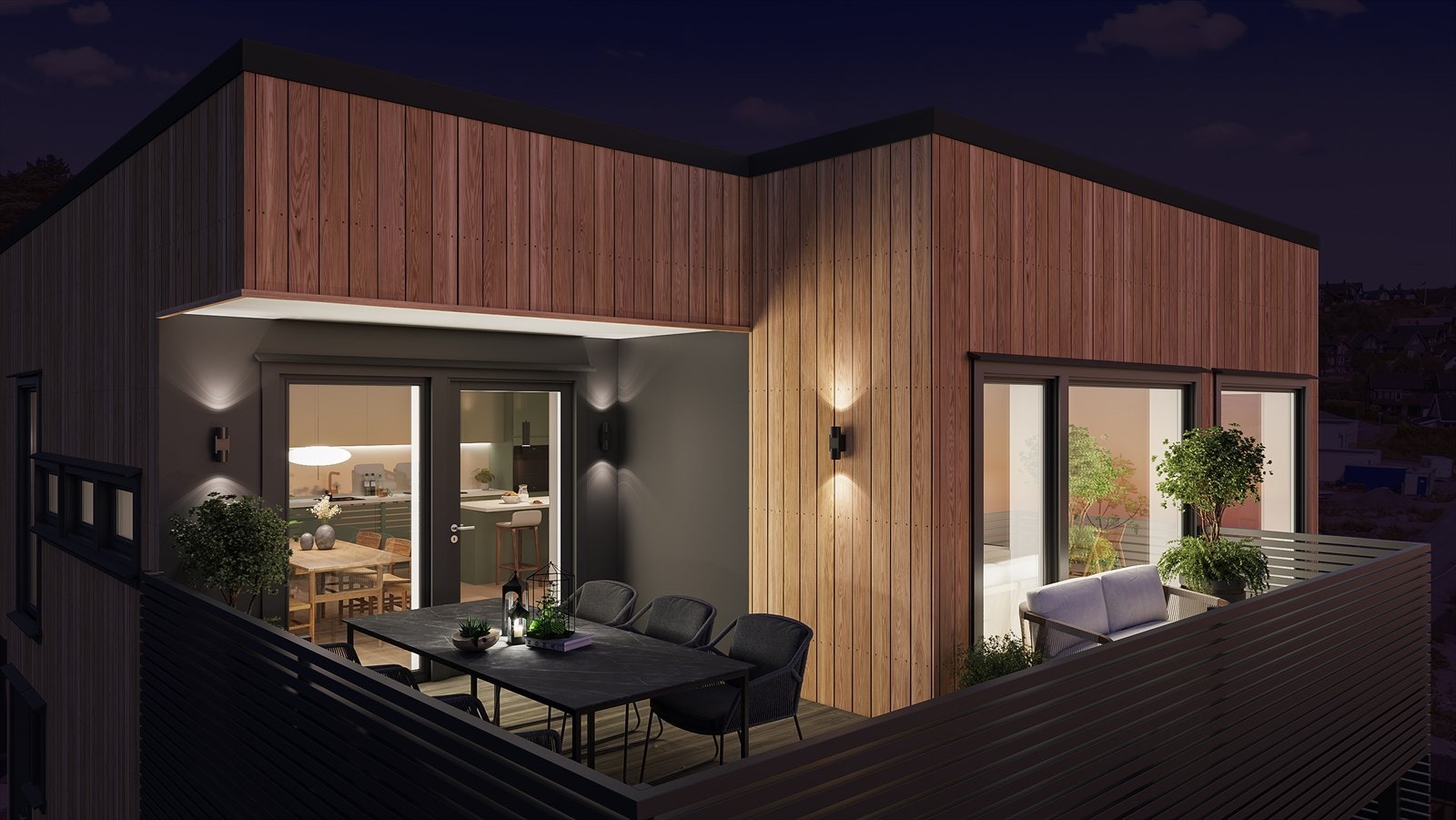 Terrassen i kveldsstemning Galleribilde