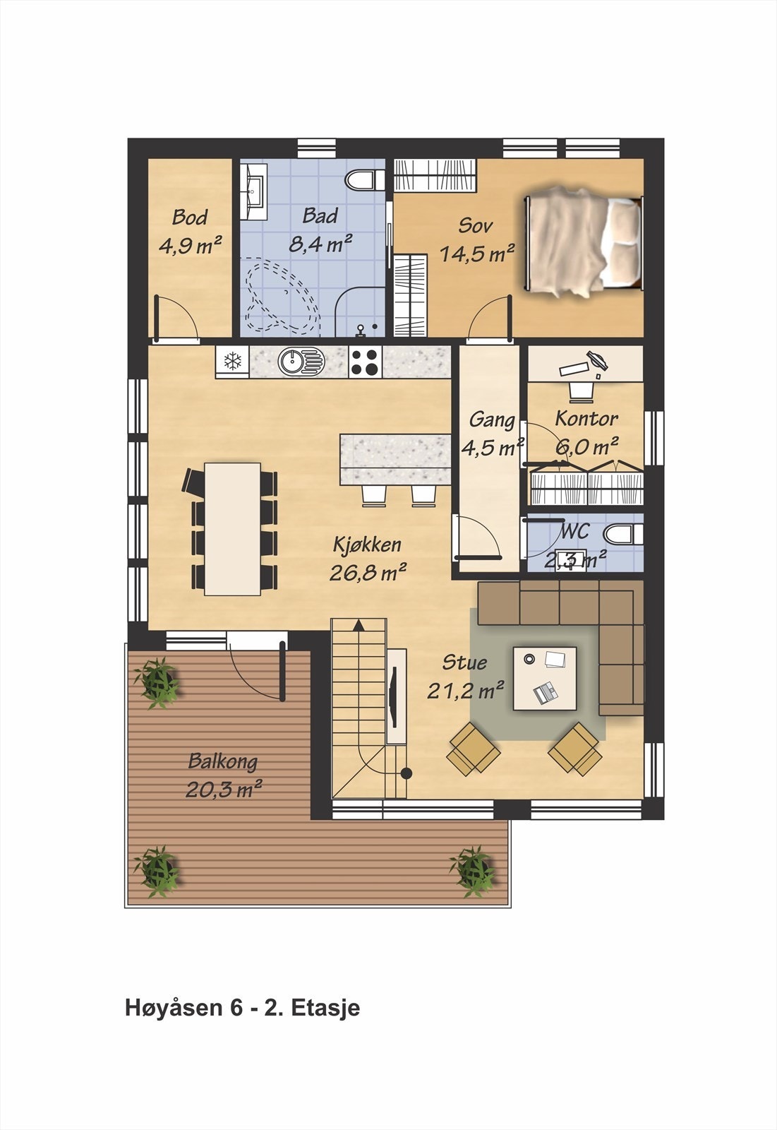 Plantegning 2. etg. Galleribilde