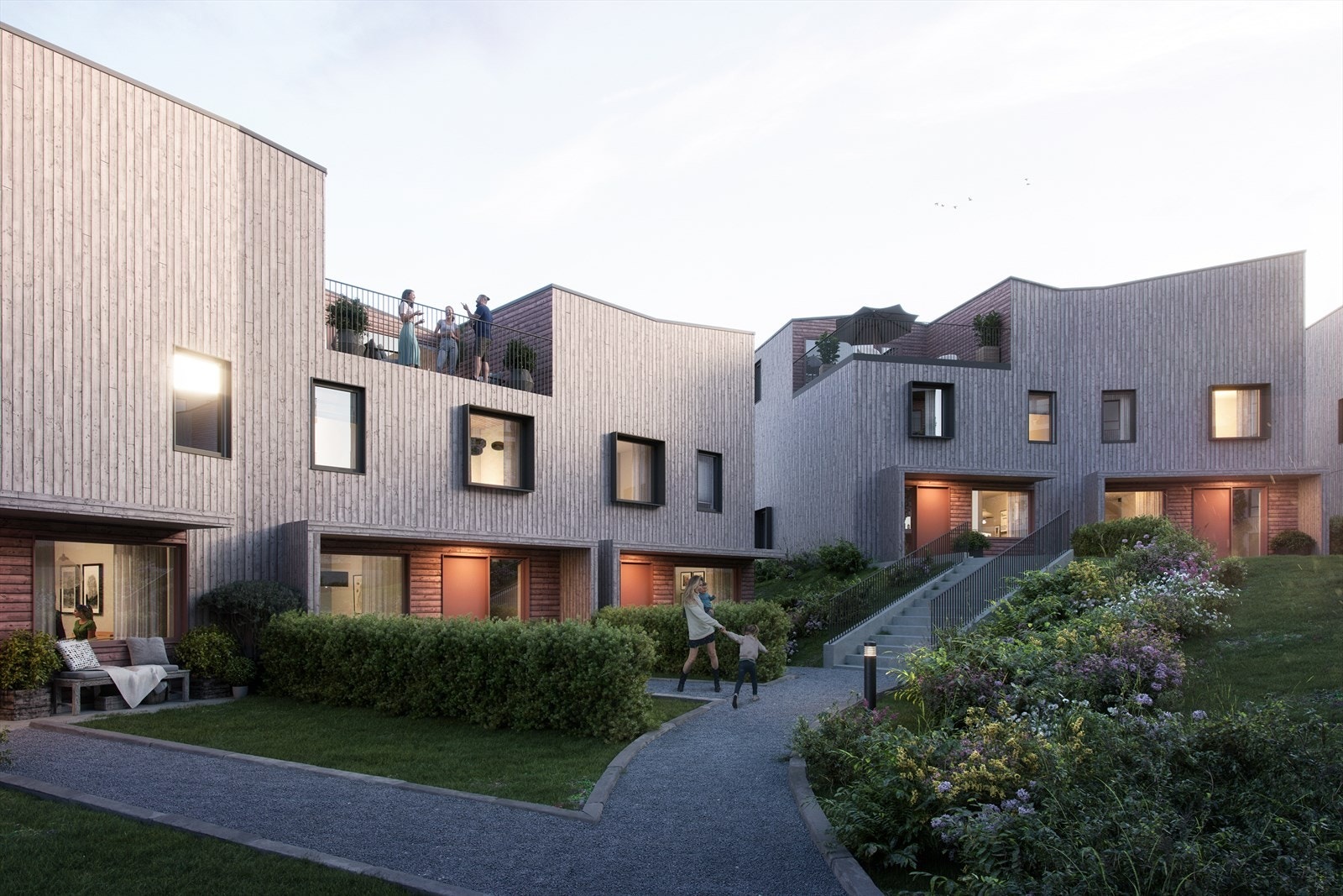 Hyggelig inngangsparti fra gådsrommet mot leilighetene. Galleribilde