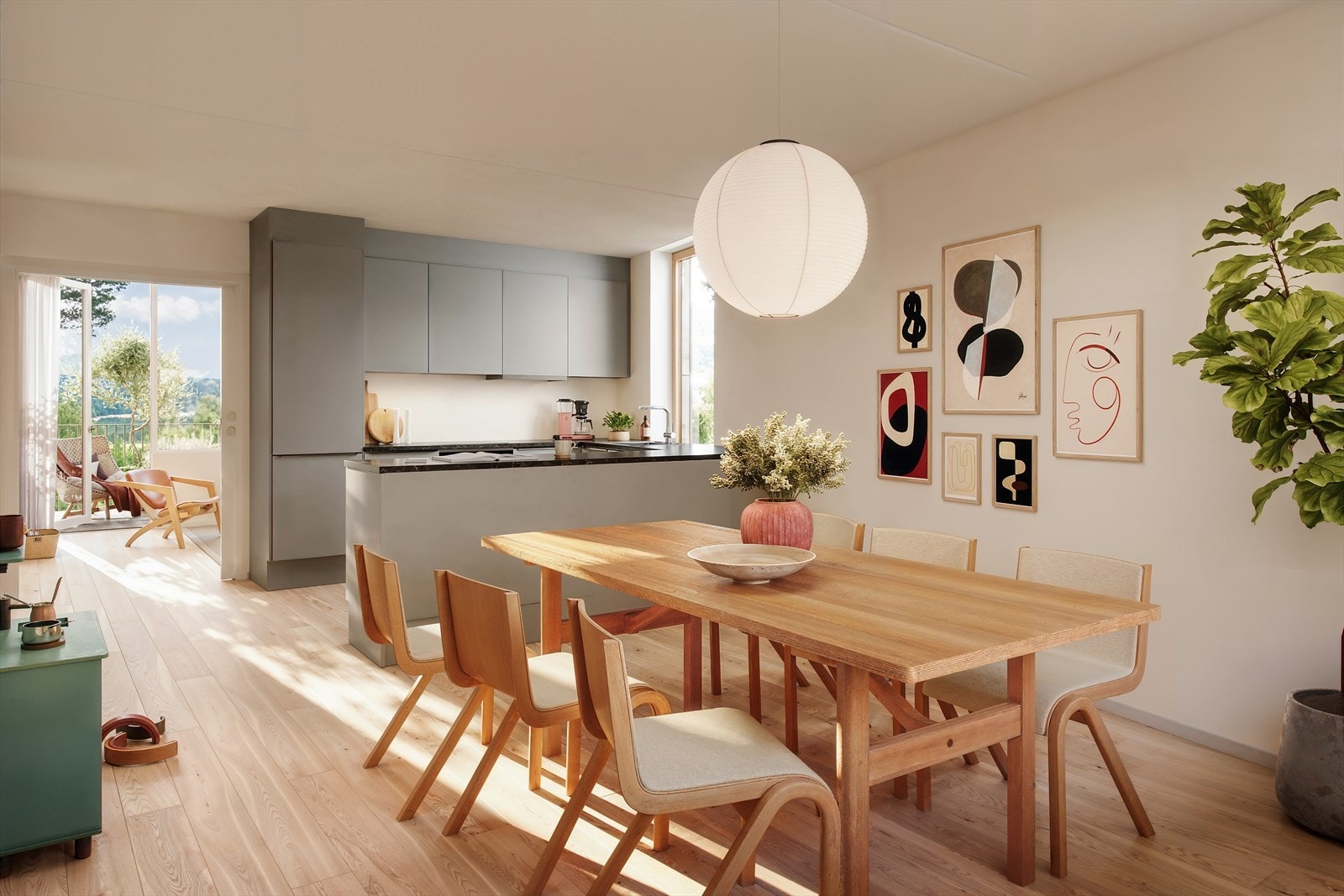 Flott Sigdalkjøken i modell Vidde. Flere, kostnadsfrie valgmuligheter for de som kjøper i tidlig fase. Galleribilde