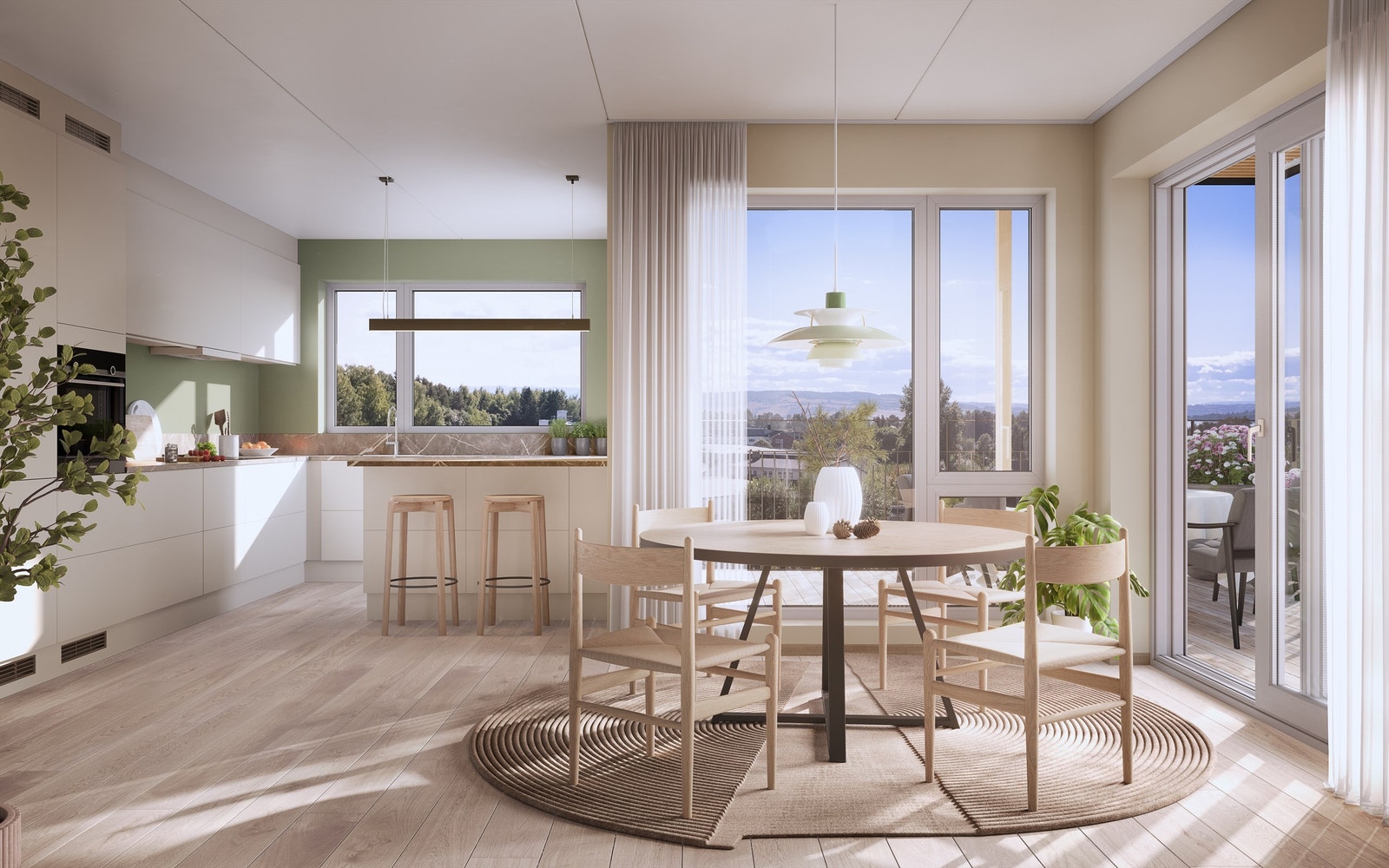 Leilighetene mot Mjøsa får en fin løsning. Her fra E301. Illustrasjon - avvik vil forekomme. Galleribilde