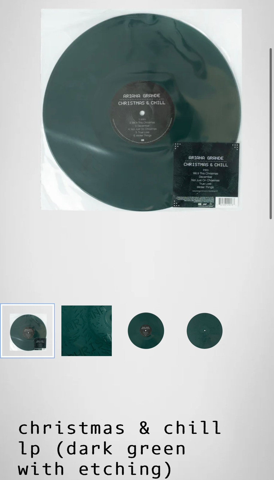 Store Ariana Grande Christmas & Chill Vinyl