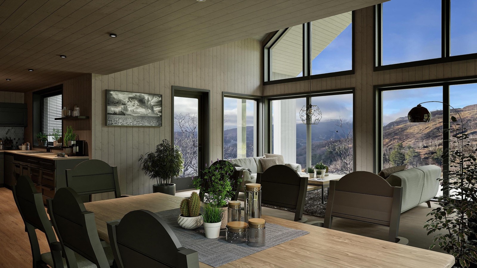 1 etg. Utsikt mot Ålsheia Skisenter. Galleribilde