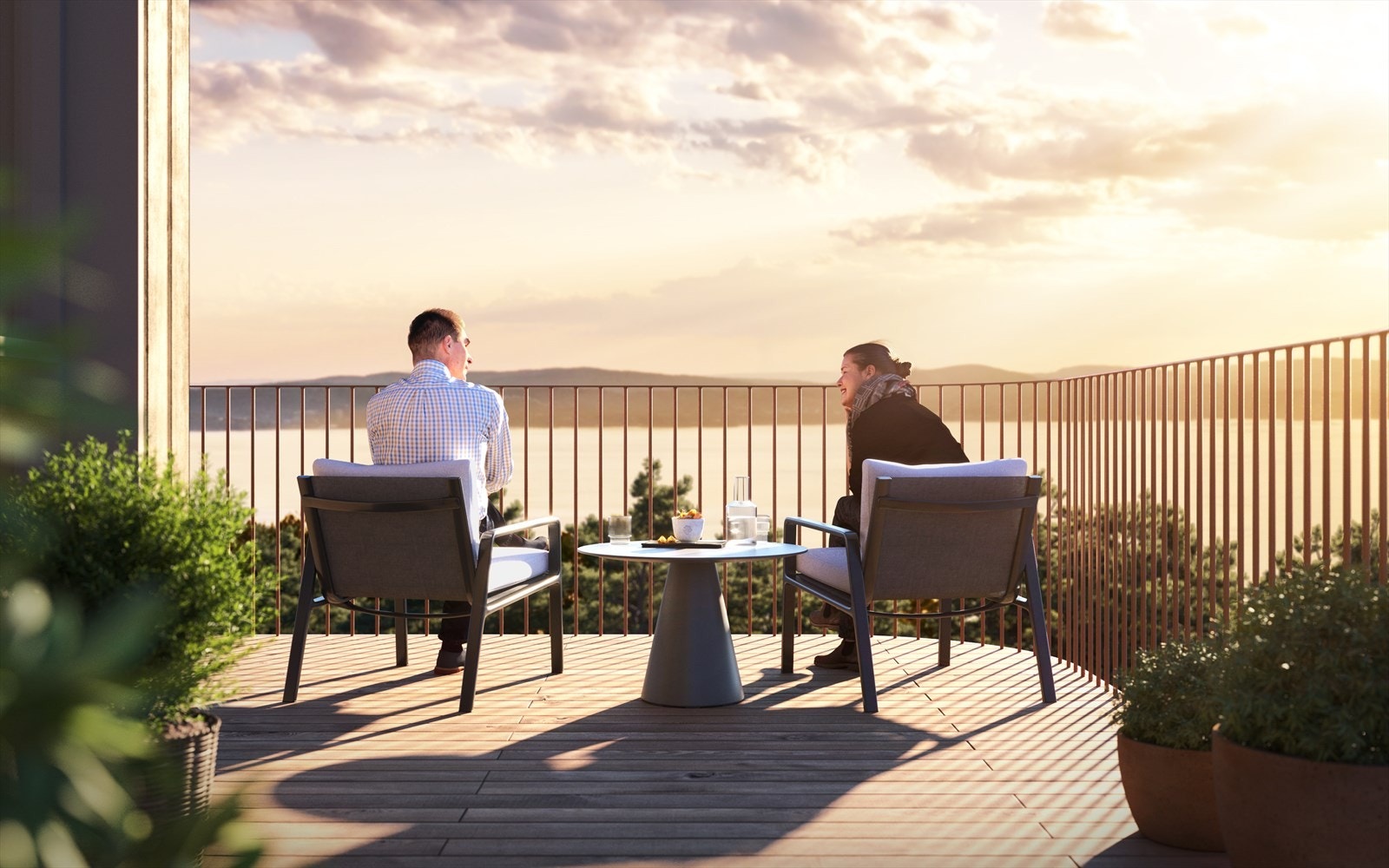 Alle leilighetene vil ha romslig balkong eller markterrasse. Galleribilde