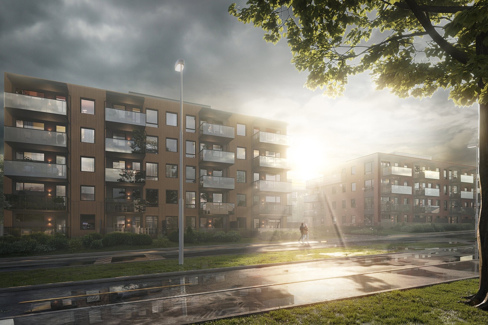 Det er mulighet til å kjøpe parkeringsplass i parkeringskjeller. Illustrasjon, avvik vil forekomme. Galleribilde