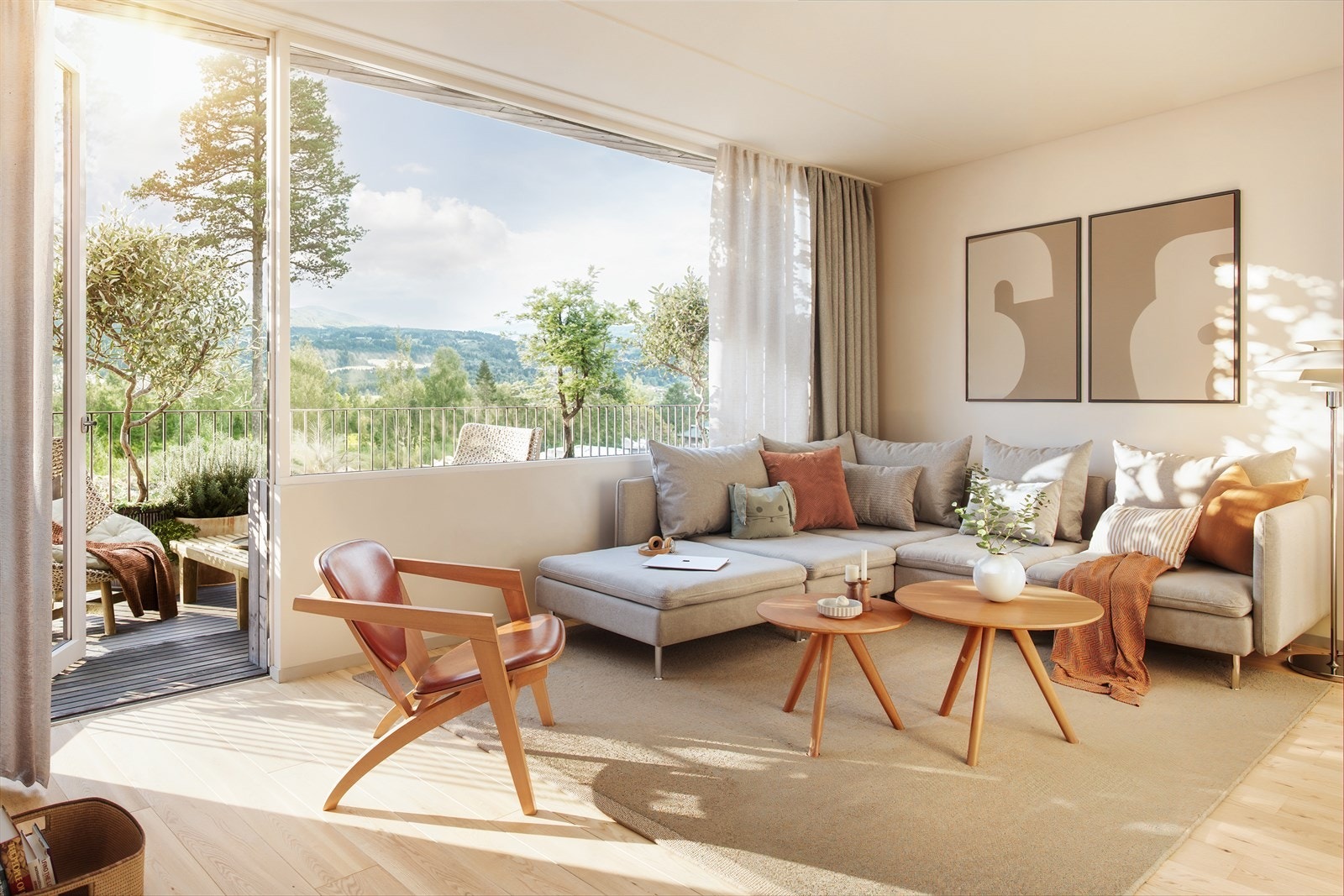 Gode, romslige stuer i egne soner både i 1. og 3. etasje. Galleribilde