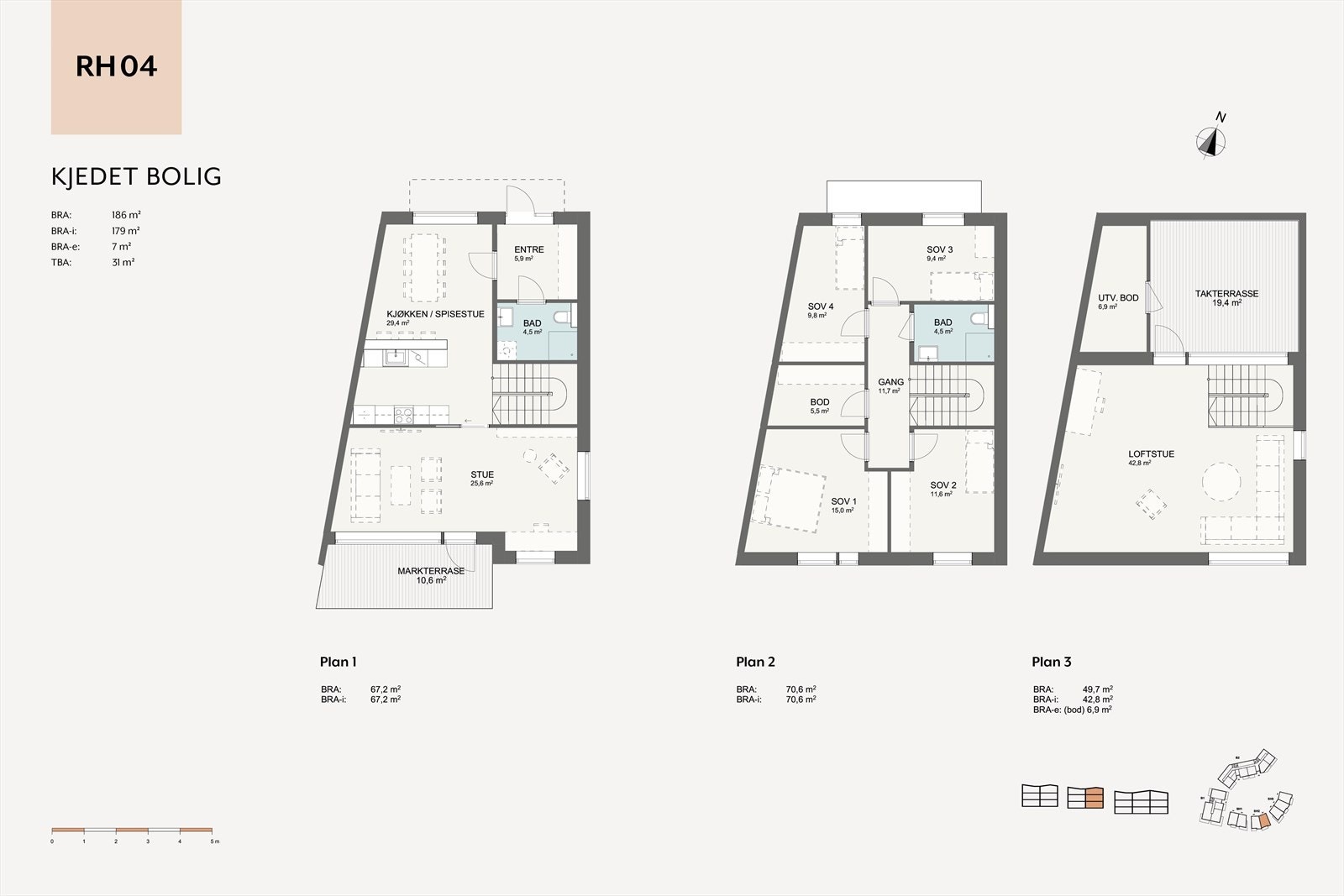 Rotneshagen bolig-RH04 er innholdsrikt med bla. 4 gode soverom, 2 bad og 2 stuer. I tilelgg får du en deilig markterrasse og en flott takterrasse med en praktisk bod. Galleribilde