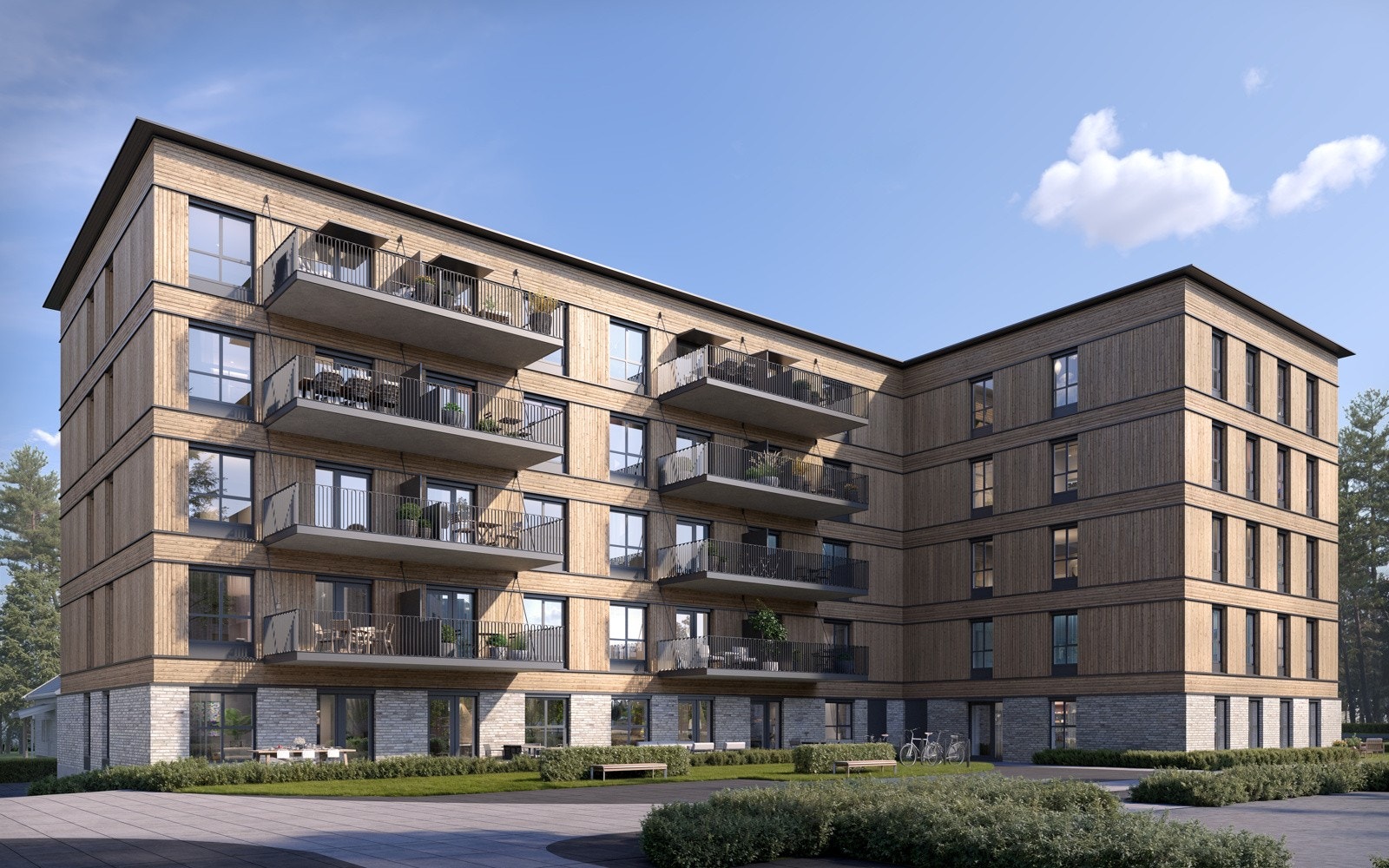 Hus I, fine fellesområder mellom byggene. Galleribilde