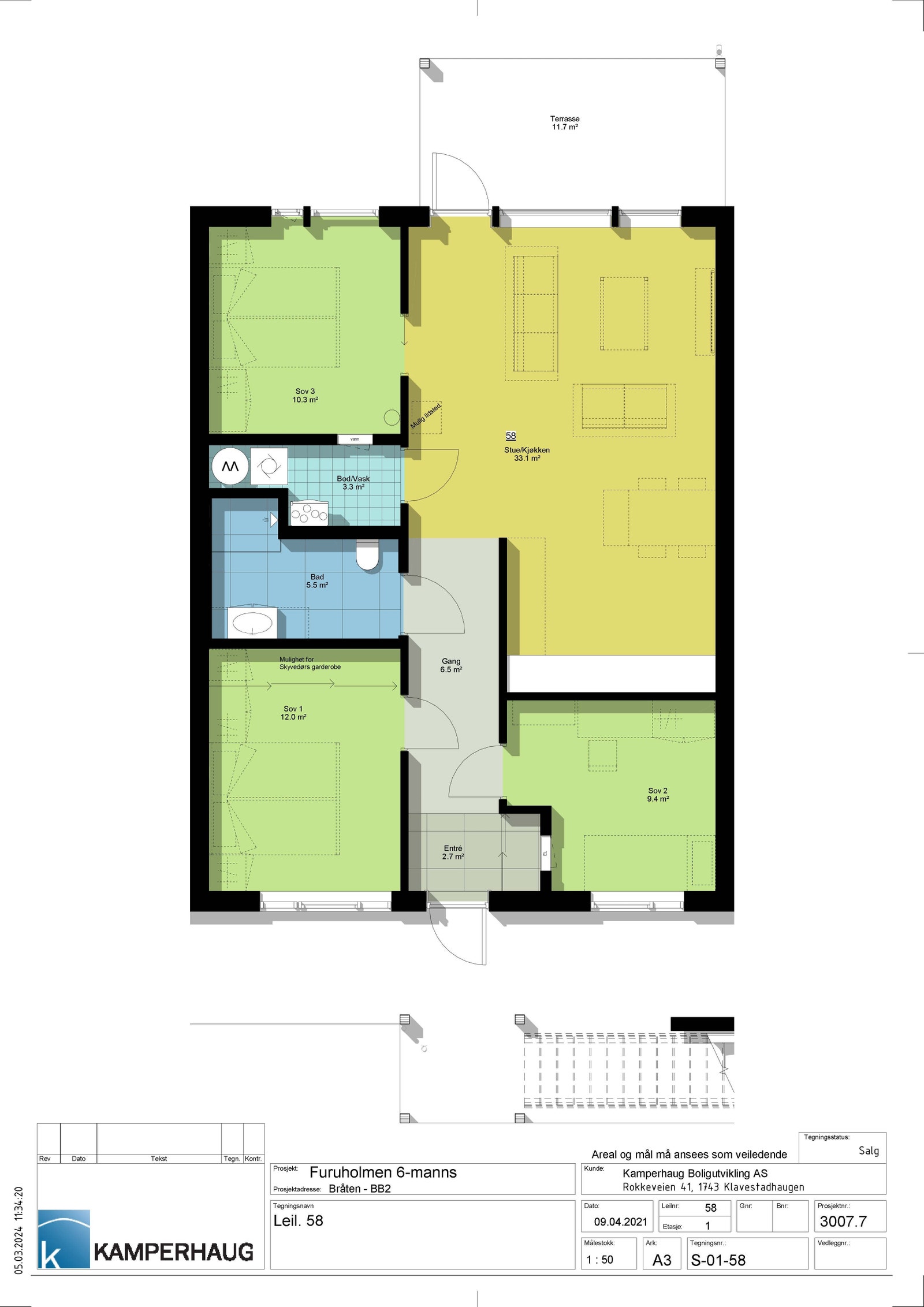 Leilighet 58 - Bygg F Galleribilde