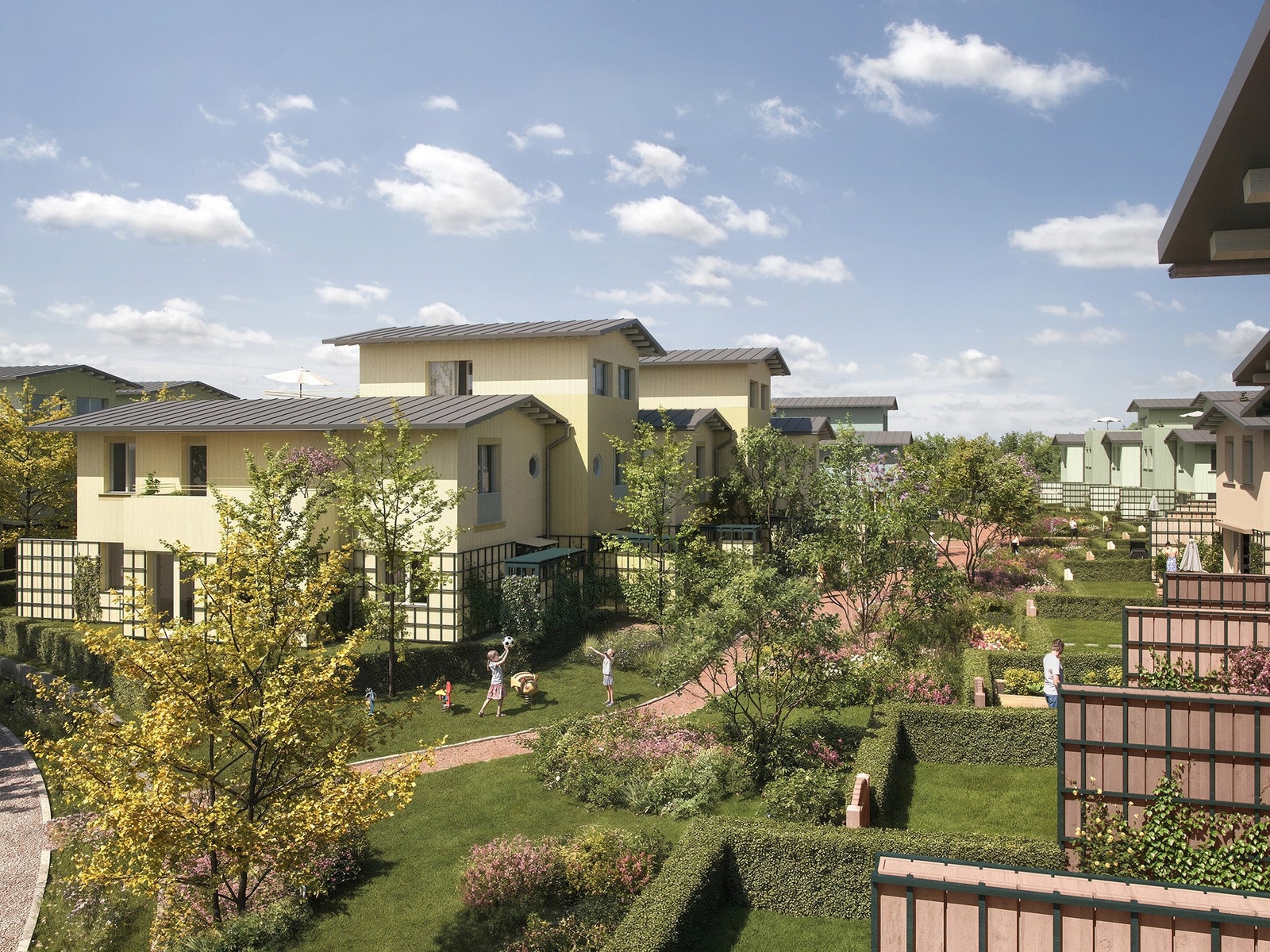 Velkommen til Ballerud Hageby!
Alle rekkehusene har rause private uteområder og hager. Galleribilde