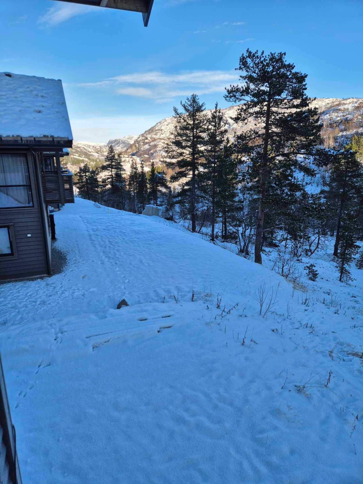 Utsikt ned mot Haugen fra balkong Galleribilde