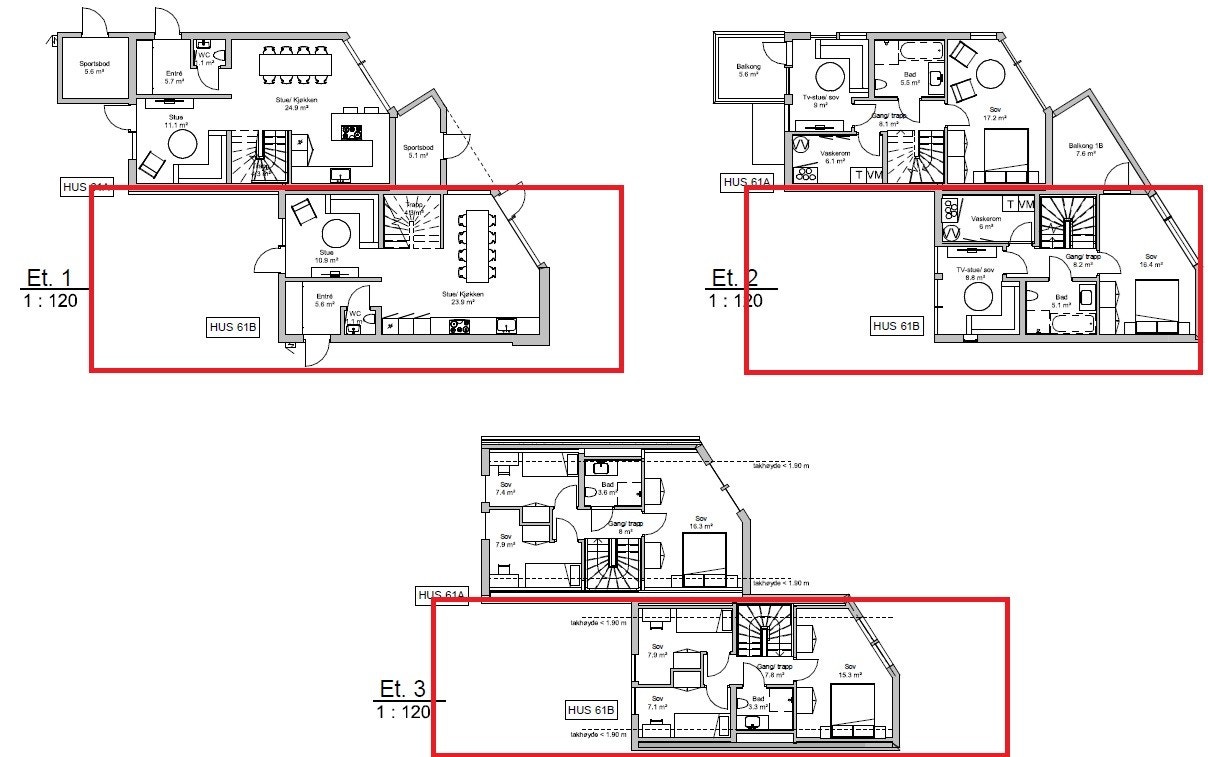Plantegning 61B - Avvik kan forekomme Galleribilde