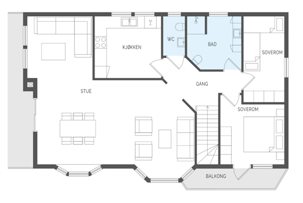 plantegning Galleribilde