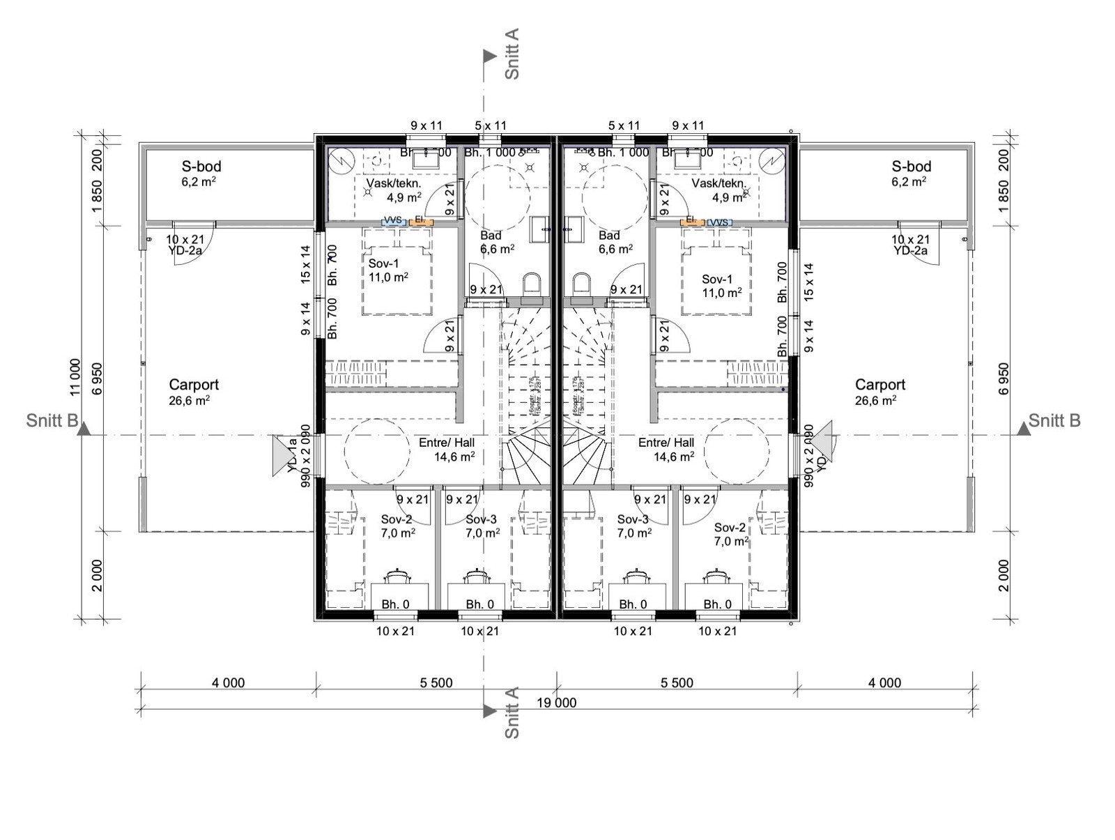 HUS 2 - Planløsning 1.etasje. Galleribilde