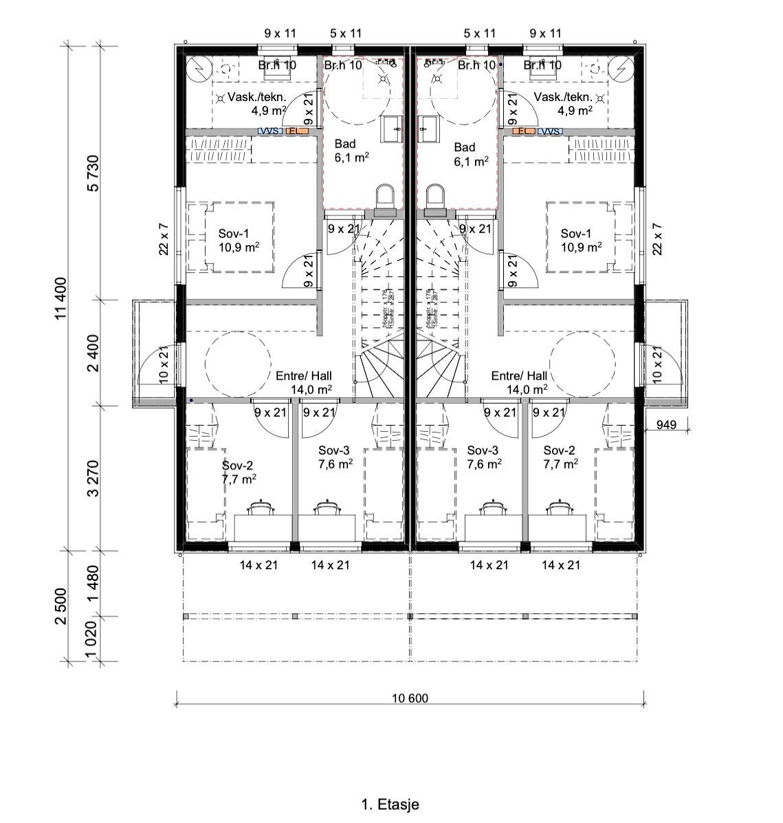 HUS 1 - Planløsning 1.etasje Galleribilde