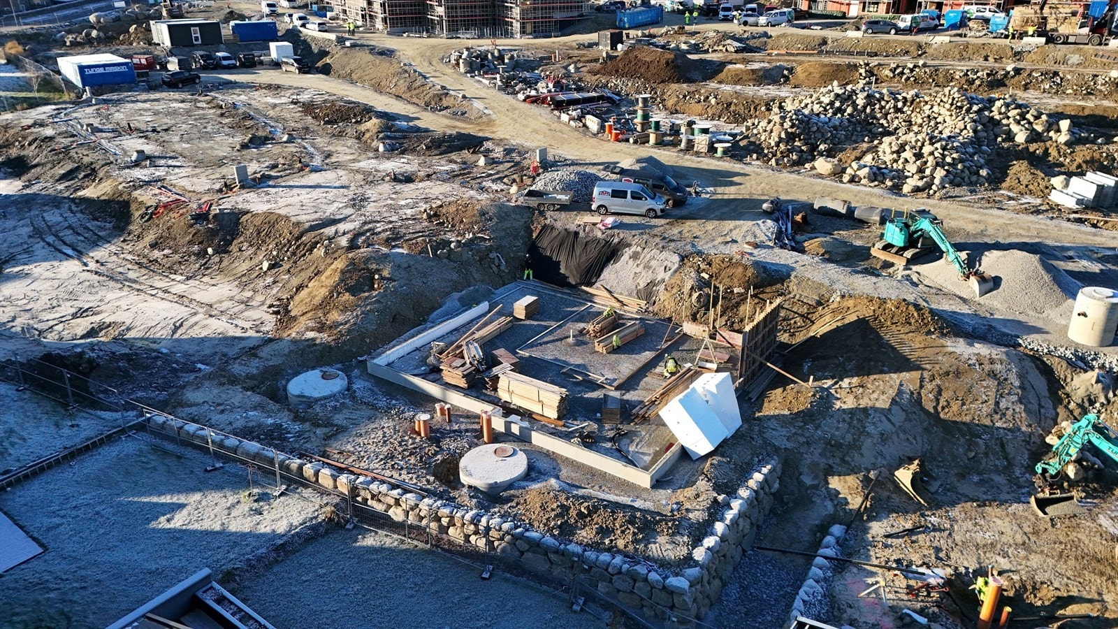 Byggingen er godt i gang. Galleribilde