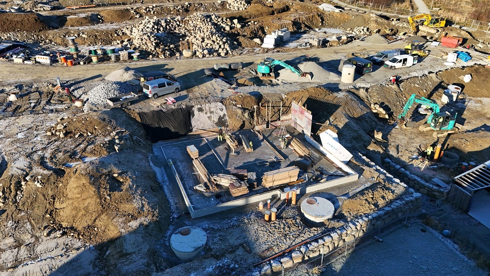 Byggingen er godt i gang. Galleribilde