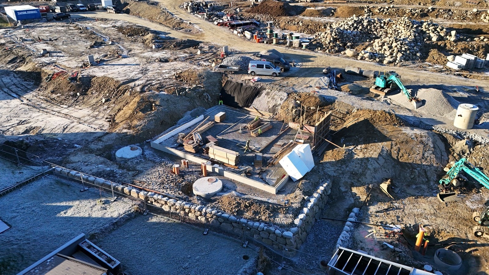 Byggingen er godt i gang. Galleribilde