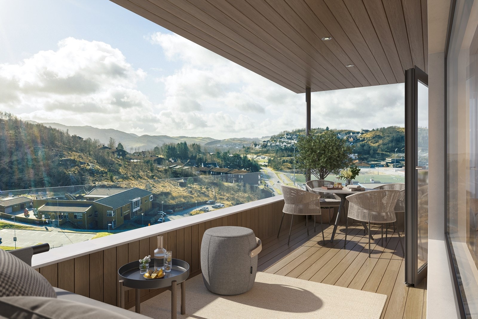 Velkommen til Kodlidalen og Måltrostveien - Fantastisk utsikt over dalen, ypperlige solforhold, og romslige tomannsboliger med god plass for både store og små Galleribilde