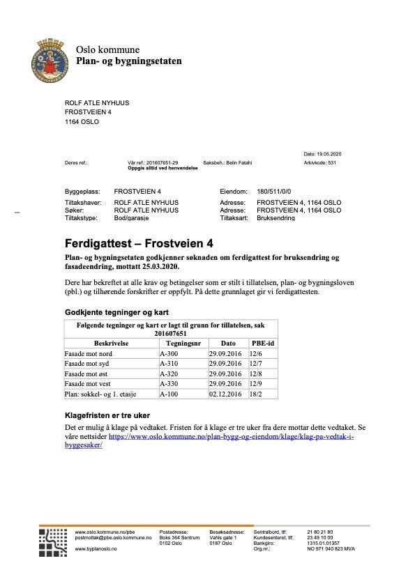 Ferdigattest, anneks til varig opphold Galleribilde