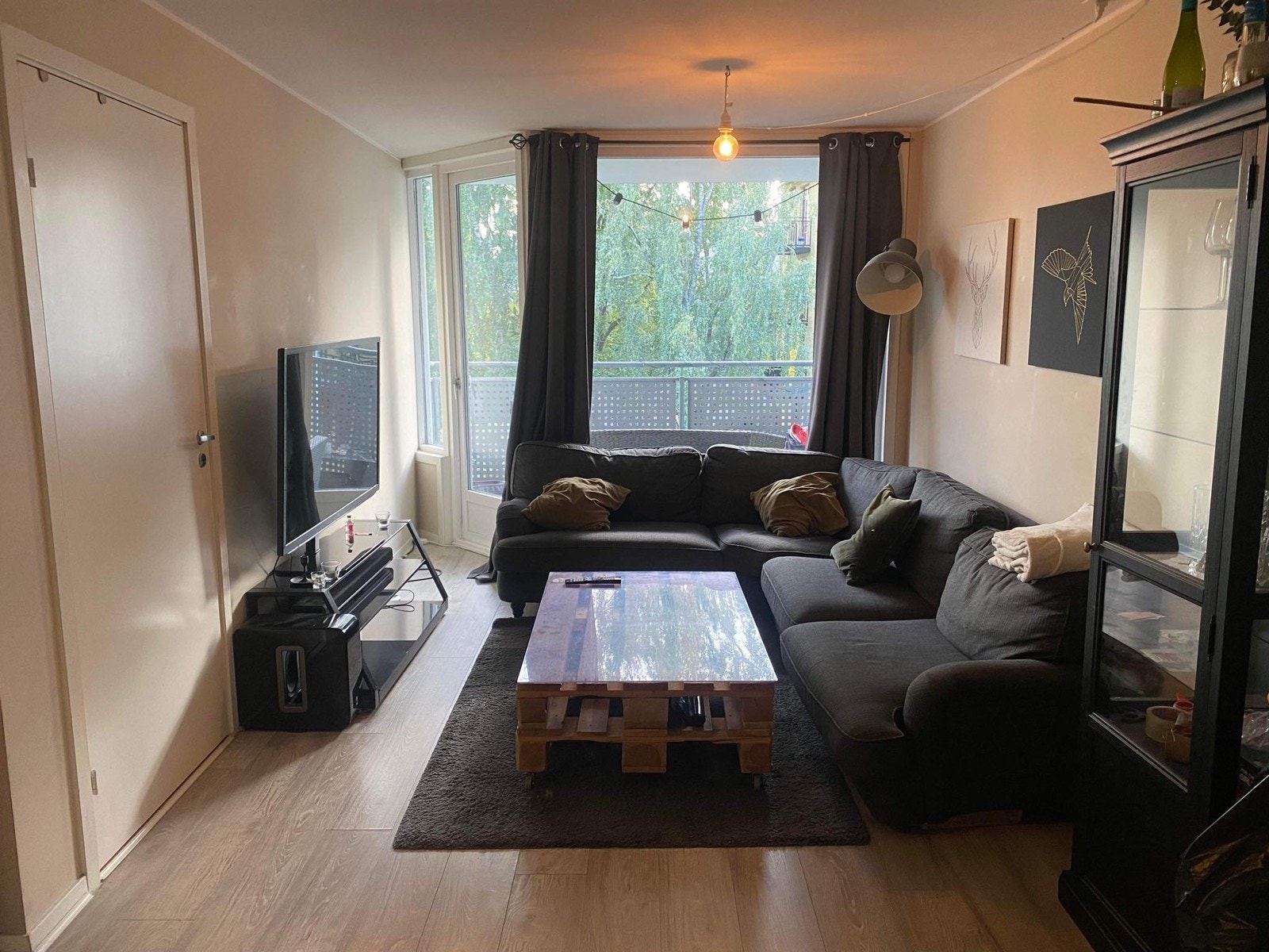 Stue med veranda Galleribilde