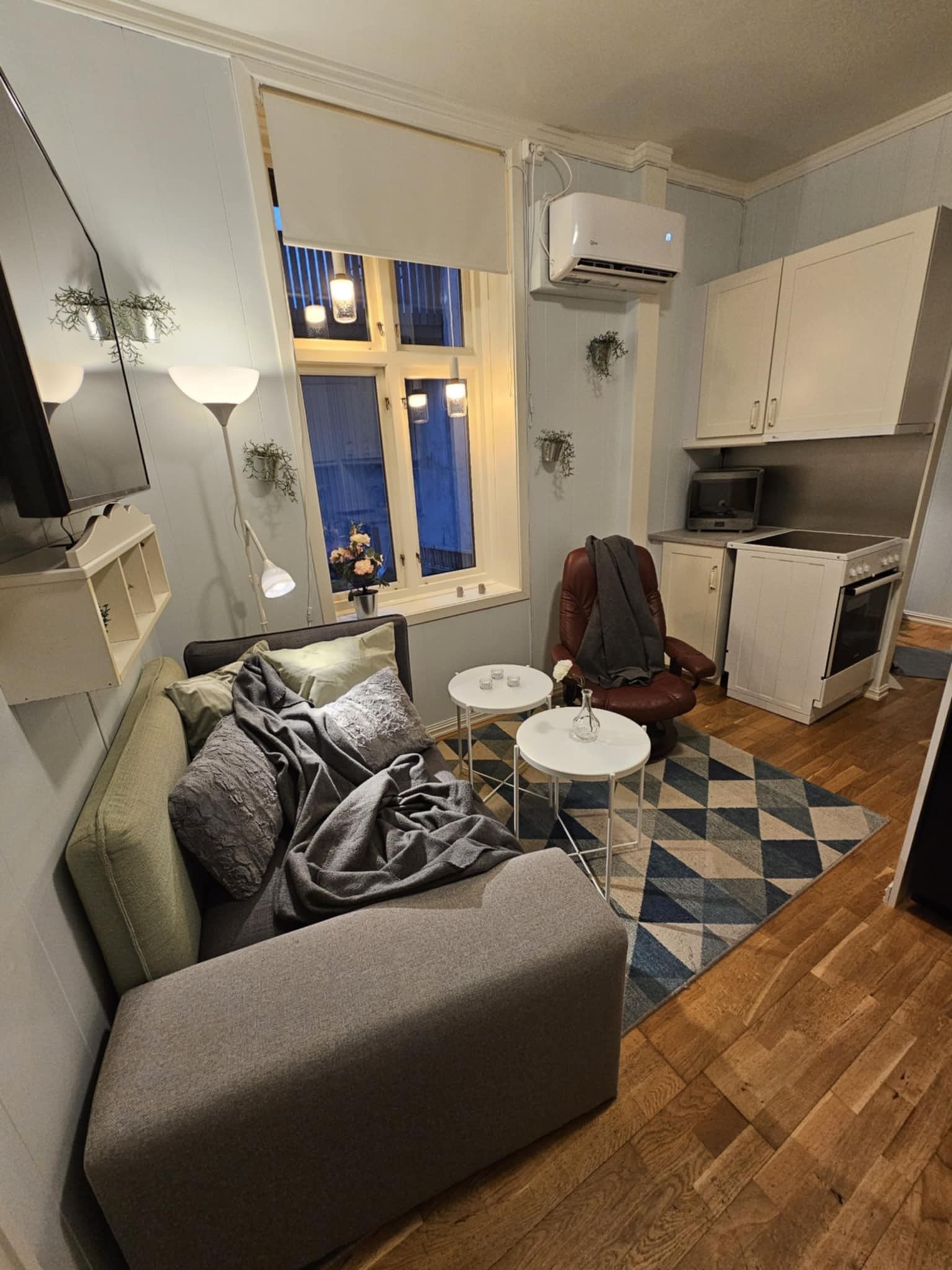 Koselig stue med sovesofa for én ekstra sengeplass. Galleribilde