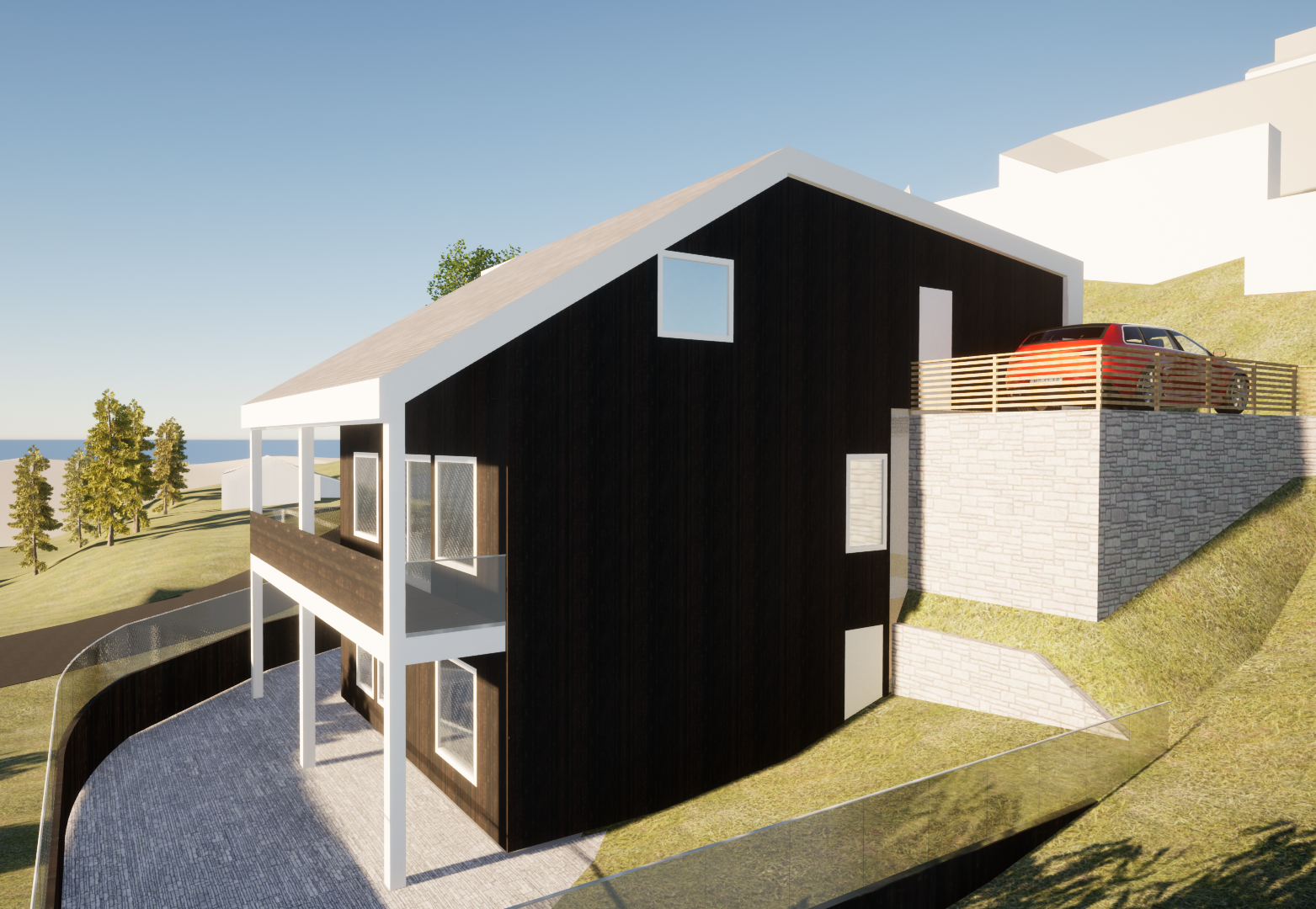 Huset går over 3 etasjer og det er mulighet for å etablere hybel Galleribilde